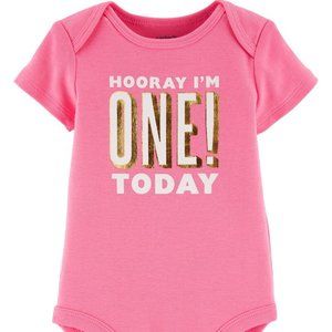 CARTER'S Girl First Birthday Collectible Bodysuit